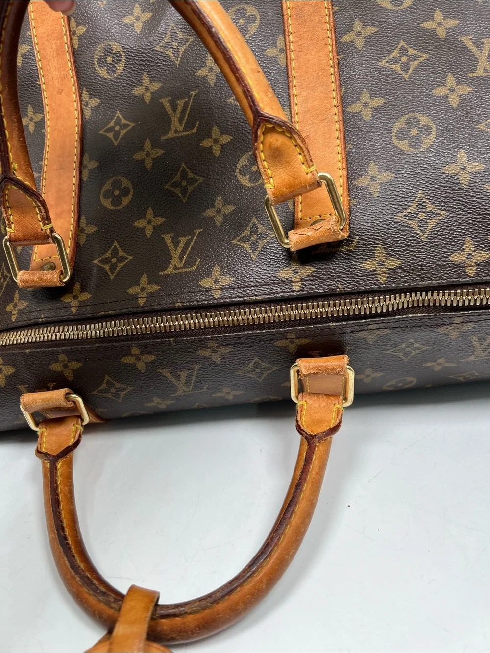 LOUIS VUITTON Monogram Keepall 55 Boston Bag